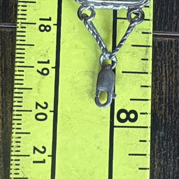 VTG 900 Silver Blue Morpho Butterfly Wings Hand Painted Tropical Scene Bracelet - Picture 10 of 12